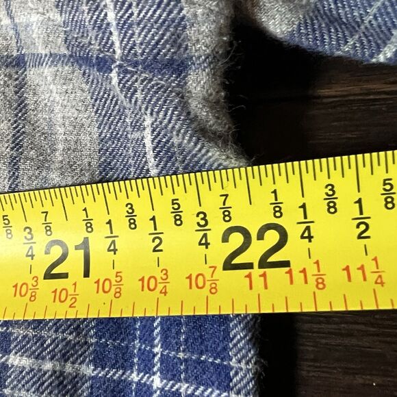 Peter Millar Shirt Blue Plaid Flannel Long Sleeve Button Down Men’s M - Picture 5 of 6